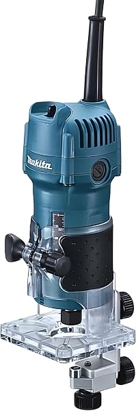 Makita 3709 530 W, tupia laminadora com pinça de 6 mm e de 1/4 de polegada