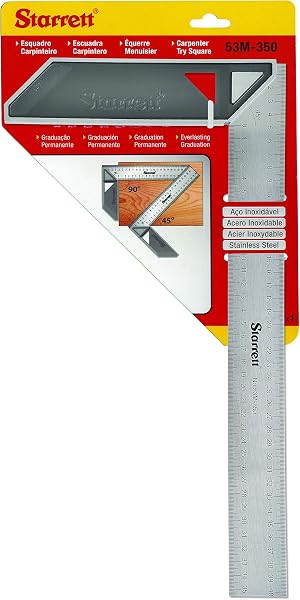 Starrett K53M-350-S Esquadro para Carpinteiro, 350 mm