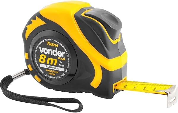 Vonder Plus Trena Curta de Aço Autotrava 8 m x 25 mm