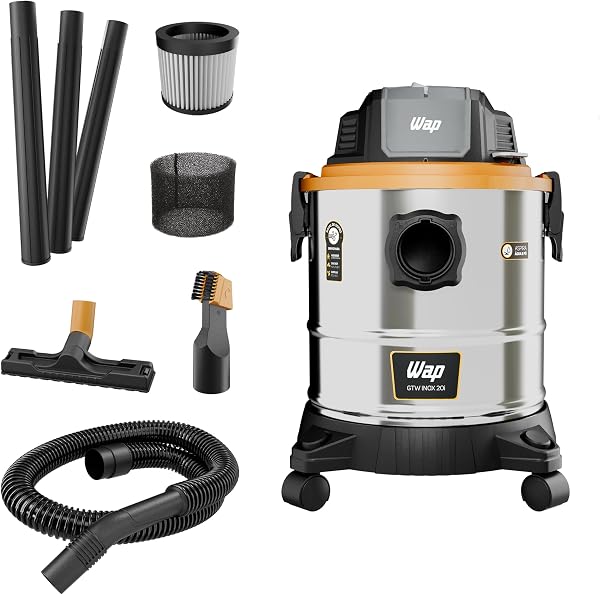 WAP GTW Inox 20i, 20 L, 1.900 W, com filtro HEPA, versão 127 V