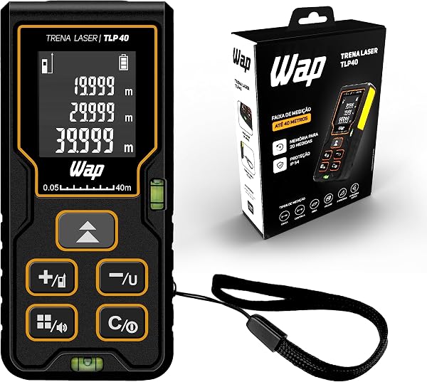 WAP Trena Digital a Laser TLP 40, 40 m, com visor iluminado